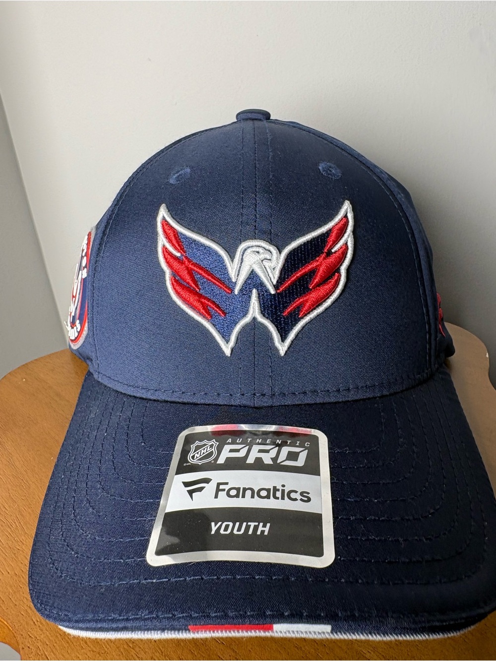 Fanatics Navy Washington Capitals Youth Embroidered Cap with Red Detail